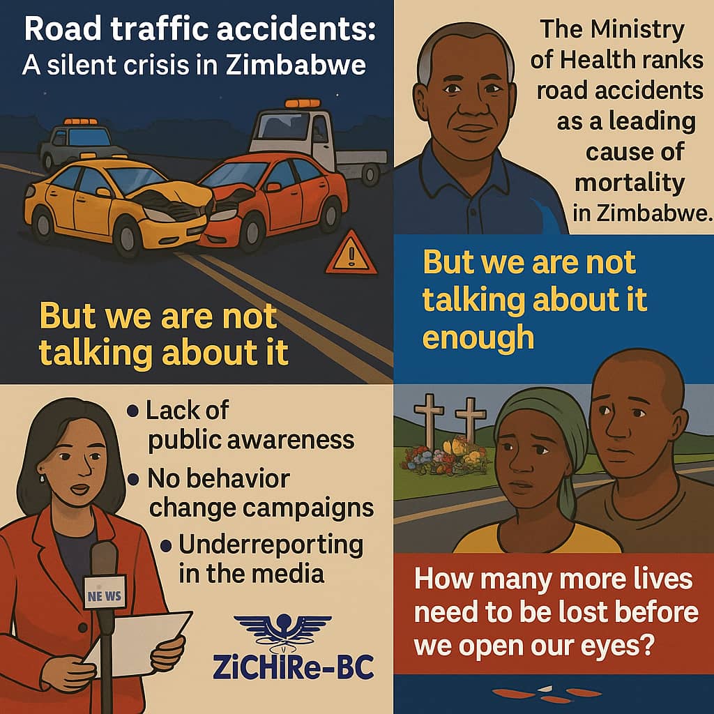Every journey should end with a safe return, not a funeral. 🚗⚠️ Road traffic accidents have become Zimbabwe’s 3rd leading cause of death, yet the silence is deafening. It’s time to raise awareness, demand better safety, and protect lives. Let’s not wait until it’s too late.