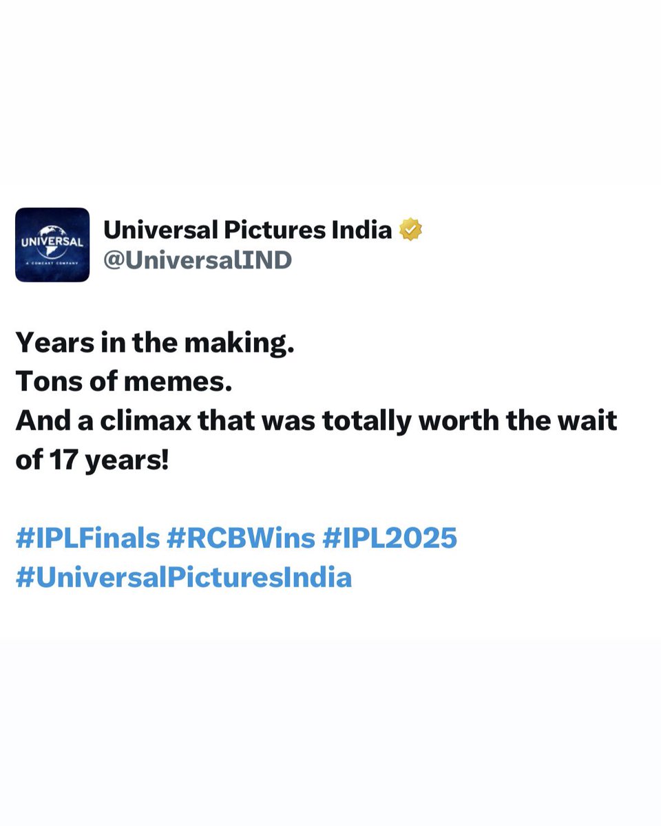 RCB won the cup. Our brands won the moment 🏆✔️

#WorkByWRM #WhiteRiversMedia #DigitalAgency #IPLFinale