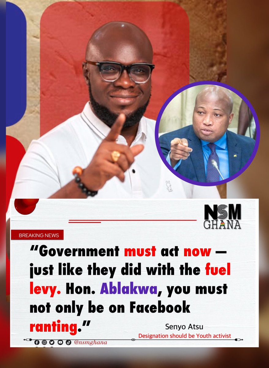 “Government must act now — just like they did with the fuel levy. Hon. Ablakwa, you must not only be on Facebook ranting.”
— Senyo Atsu, Youth Activist, speaking on the tidal wave crisis in Ketu South.

#KetuSouth #TidalWaves #SenyoAtsu #JoyFMLive #GhanaPolitics #NSMGhana