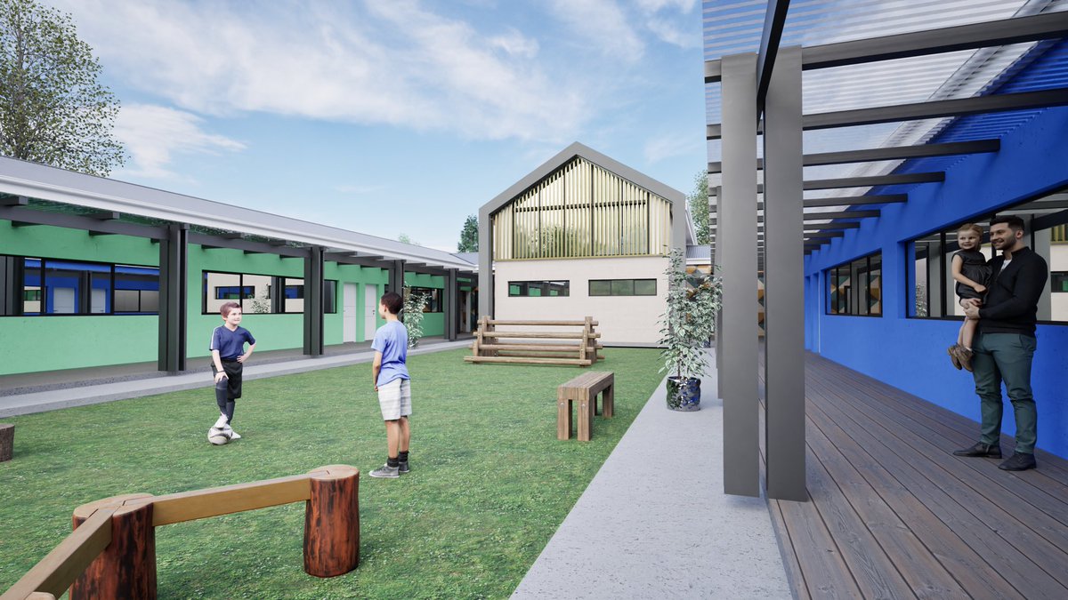 A proposed design for a school sitting on 1 acre with 20 classrooms , ablutions, computer lab , offices, parking , ground and all school amnesties. Bill for construction at $510k.