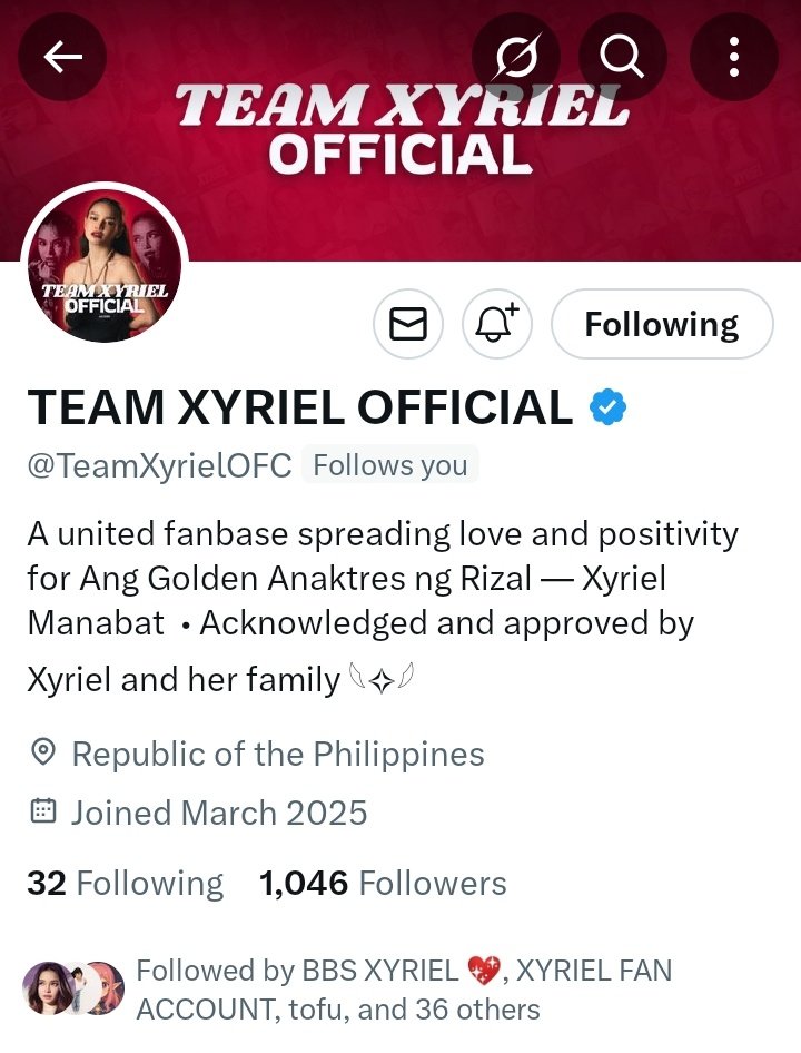 🚨 | Sa mga naghahanap ng LEGIT na fanbase page for Xyriel Manabat, please do follow and support <a href="/TeamXyrielOFC/">TEAM XYRIEL OFFICIAL</a>.

Ako na nagsasabi, legit at matitino mga admins. Updated at may transparency reports din sila na pwede nyong hingiin for proofs.

Be careful sa mga FAKE.