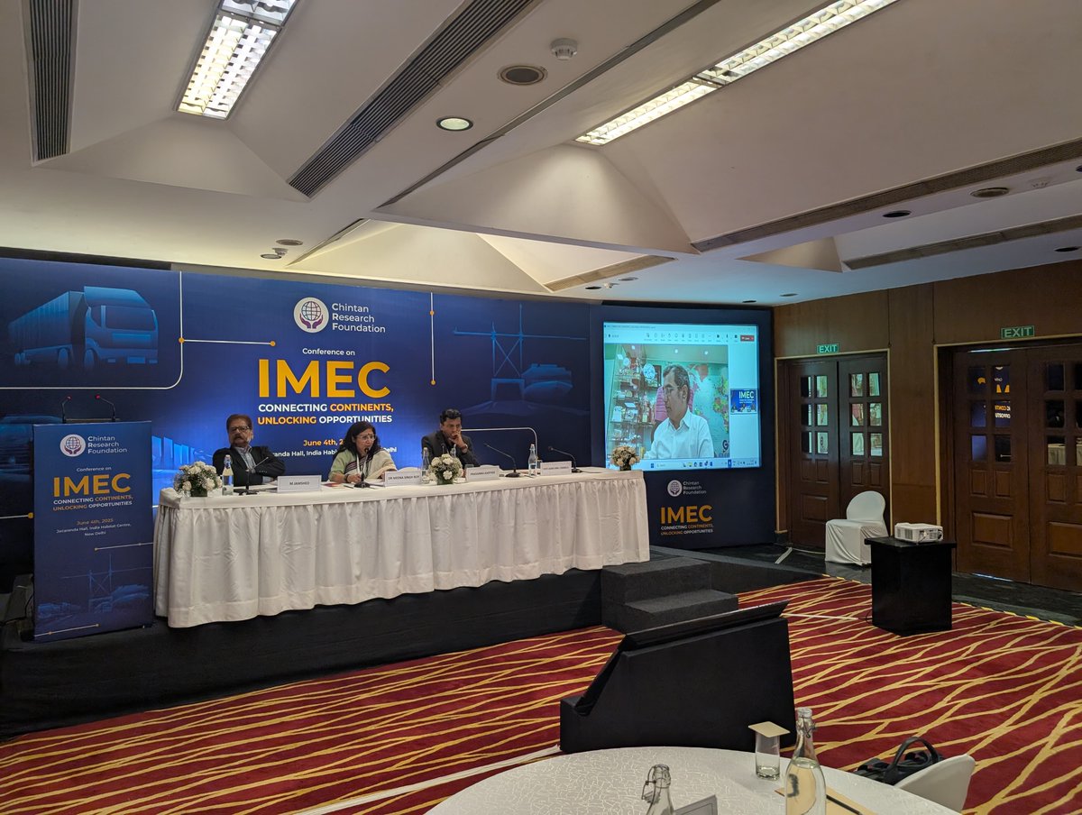 #CRFLive 
Key insights from our first session on IDENTIFYING CRITICAL PILLARS OF #IMEC: 

1. The potential of the IMEC Corridor far outweighs the current challenges. Like any major transport and trade corridor, its establishment will require time, coordination, and sustained
