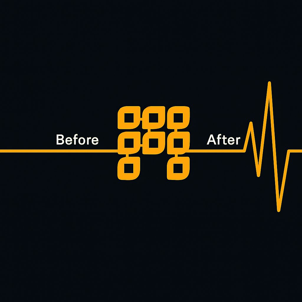 AlloParody's tweet photo. Before: Static blocks — After: Alive with purpose. 😎 https://t.co/eBwVqWGx44