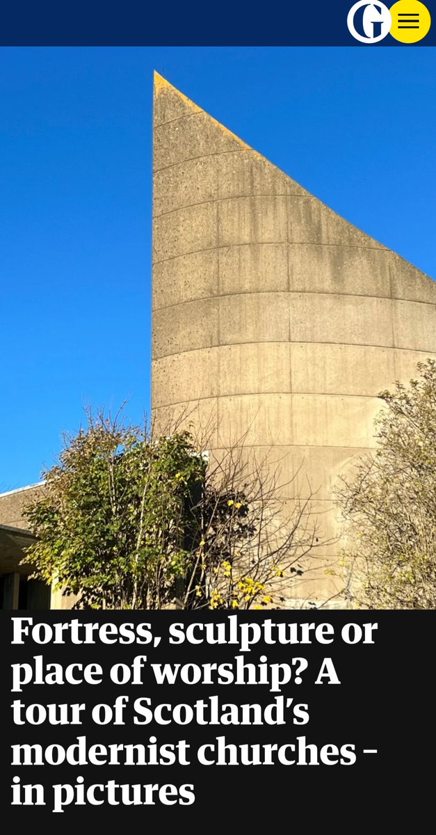 Fortress, sculpture or place of worship? A tour of Scotland’s modernist churches – in pictures.
theguardian.com/artanddesign/g…