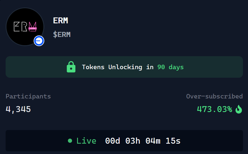 DegenApe99's tweet photo. What to ape on @virtuals_io Genesis.

The hottest project today is: @erm_labs

$ERM: The AI Agent in Entertainment sector, Escape Room niche (Yeah it feels a little weird when I read this)

1. What I like:

- Professional launch: Everything from website, marketing campaign, advisors, Dev's profile, achievement show-off, they do everything right.

- 90 days dev lock, I start thinking this becomes the new standard.

2. What I DON'T like:

- They talk about NFT and Metaverse, which I feel like we're back in 2021 (outdated meta)

- I thought there is a LIVE product, but it will come later in Q3.

3. Risk:

- 90 days risk-free for all Genesis users.

- Low after that, they have very good fundamentals with their project, it would take a big effort to fumble the bag.

4. Points/Allocation ratio:

Currently it is 2000, with 3 more hours, this is a little expensive, we probably see 3.5k+ ratio at the end.
(2m points for max allocation)

5. Strategy:
50% points here and probably 50% to the next hot one.

6. Expectation:
8m+, purely based on the Points ratio.

Real Talk:

This is a fancy launch, with fancy vision.

In short term, the hype is enough to keep the chart strong, and that is what I really care about.

More than 90 days? I am not really sure. Usually the real life business x web3 won't end well.

But maybe this one can deliver.

We will see.