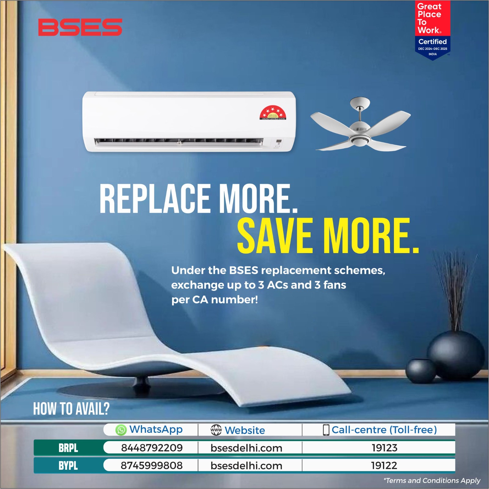 BSES AC nad fan replacement 