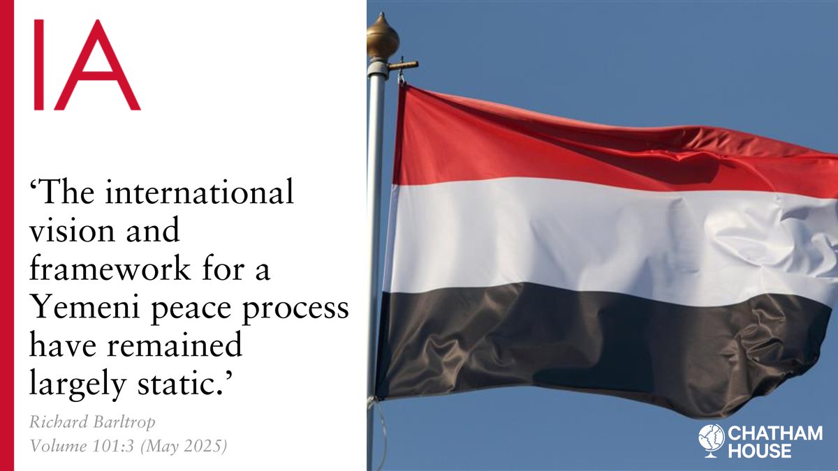 International Affairs (@iajournal_ch) on Twitter photo Why have the opportunities to find lasting peace in Yemen proven unsuccessful? What lessons can we learn from the last decade?
Richard Barltrop (<a href="/LSEMiddleEast/">LSE Middle East</a>) gives his policy reccomendations here: doi.org/10.1093/ia/iia… Why have the opportunities to find lasting peace in Yemen proven unsuccessful? What lessons can we learn from the last decade?
Richard Barltrop (<a href="/LSEMiddleEast/">LSE Middle East</a>) gives his policy reccomendations here: doi.org/10.1093/ia/iia…