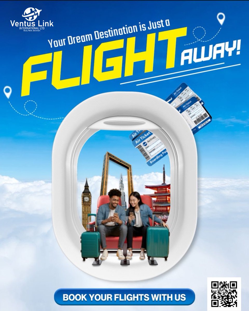 Book Your Dream Flight with Us! 🌏✈️

Get the best deals on air tickets to your favorite destinations! 🌴 Our expert team provides:

✅ Fast and secure booking
✅ Competitive prices
✅ 24/7 customer support
✅ Customized travel solutions

Book now and take off to your next