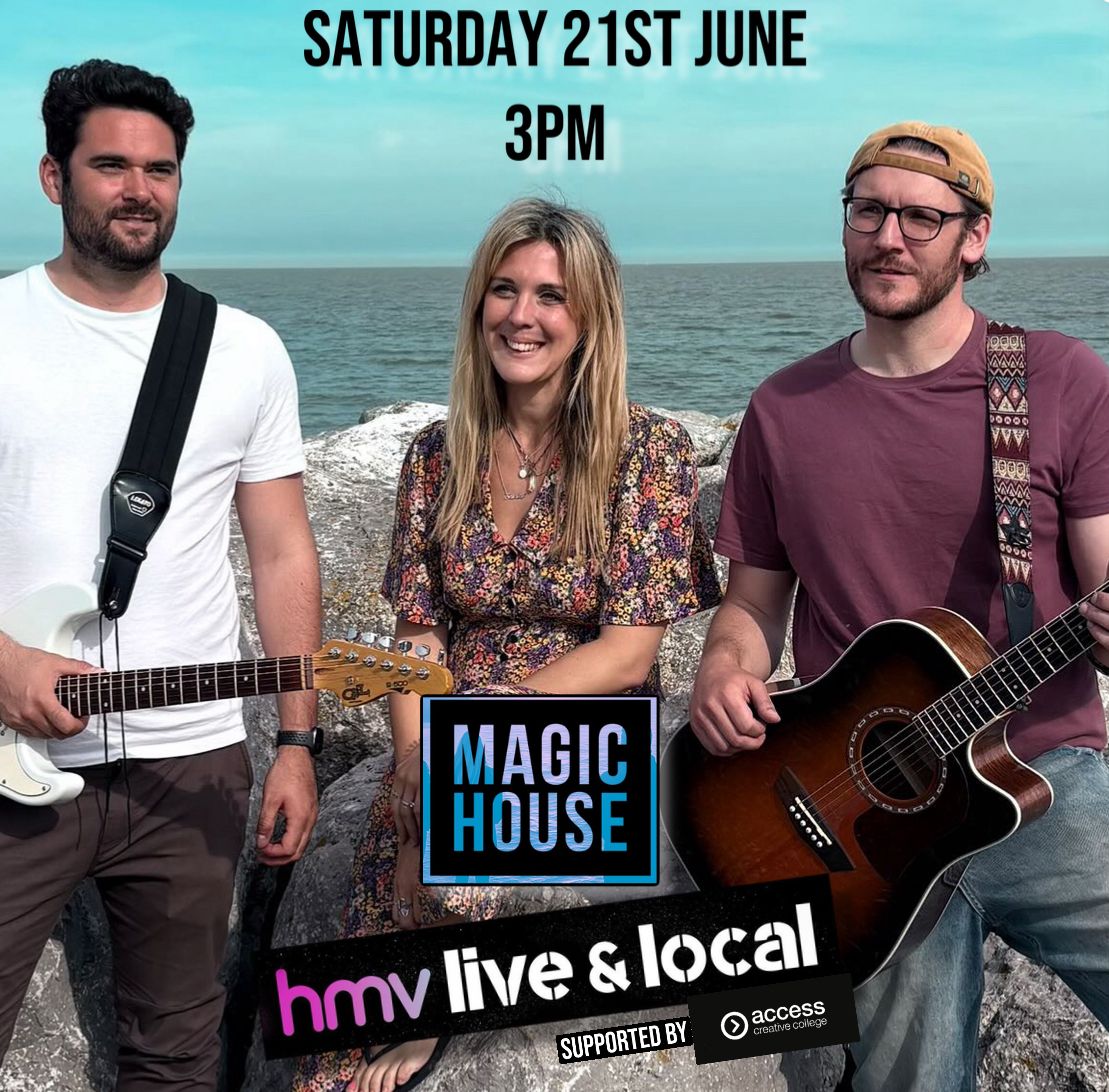 Magic House blend songs that overlap between ambient indie with chilled shoegazer sounds, to create music that both lifts and grounds.

The synergy and ambience of their songs is further lifted to hazy and driven heights by guitarists Ed2Baker and David Simpson.

#hmvLiveAndLocal