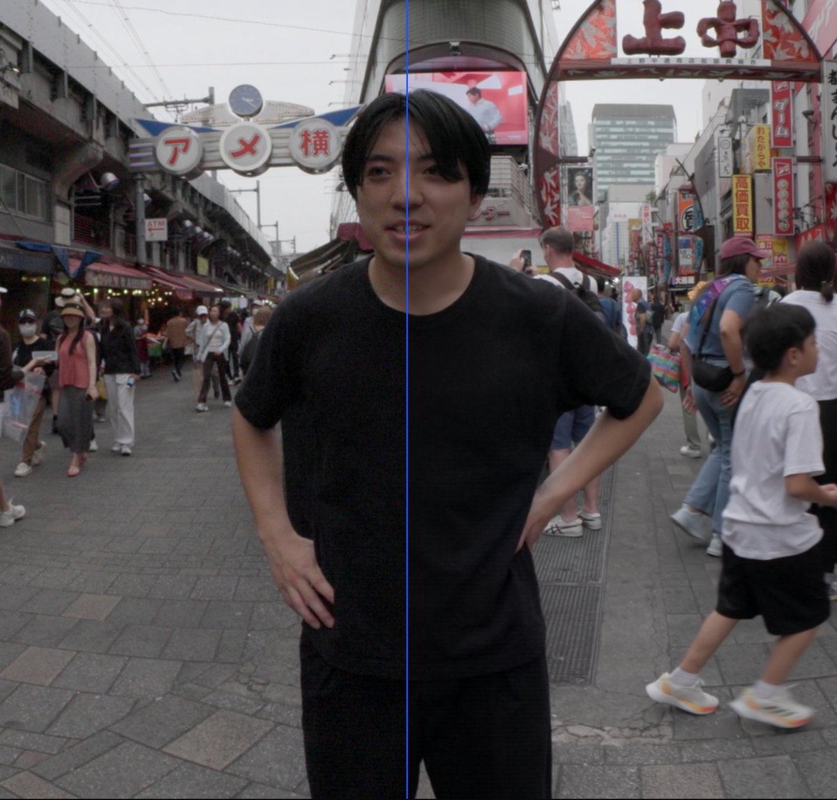 hbk_310's tweet image. 気になっていたDaVinci Resolve 20 のAI Ultra NR とNeat Video 6 のノイズリダクションを、できる限り同じ条件で比較してみたけど、Neat Video の方がわずかに優秀そう。
左:RAW → AI Ultra NR
右:RAW → Neat Video NR