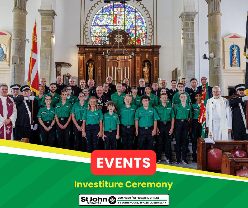 SJAGibraltar's tweet photo. Investiture Ceremony in the Holy Trinity Cathedral on Tuesday of last week was a special day. With the Lord Prior of the Order of St John attending, he invested three new Members of the Order💚 https://t.co/WWbIO9A221