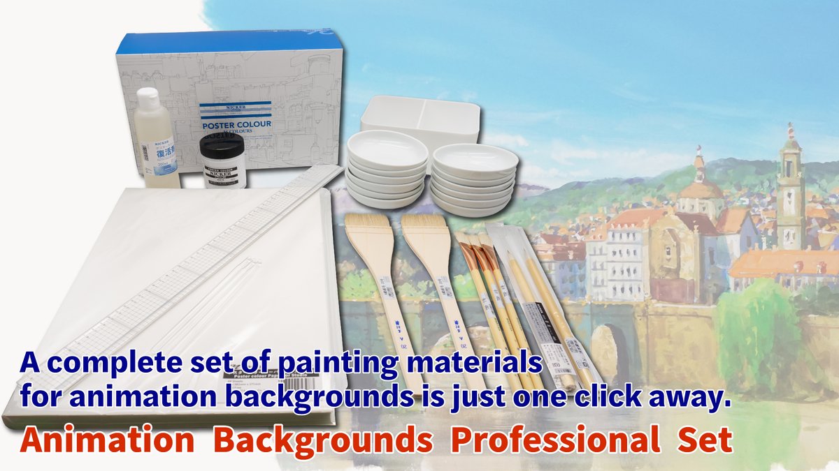 nicker_shop's tweet image. The POSTER COLOUR 40ML 24-color set, which was out of stock, will be restocked soon. " Anime Background Set 24 Colors Professional Set " will be available again soon.
We apologize for any inconvenience caused by the suspension.
These sets are made of the highest quality art…