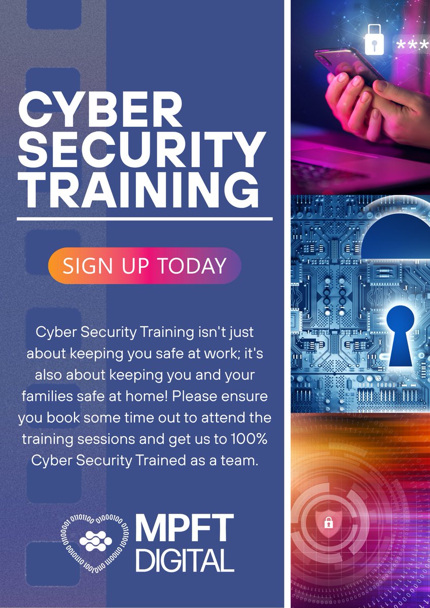 The Angels are on a mission to ensure everyone is protected from Cyber Scammers 🤖
Join our Cyber Security Training, and remember if you joined us last year there is new and exciting content!

Keep protected🔐