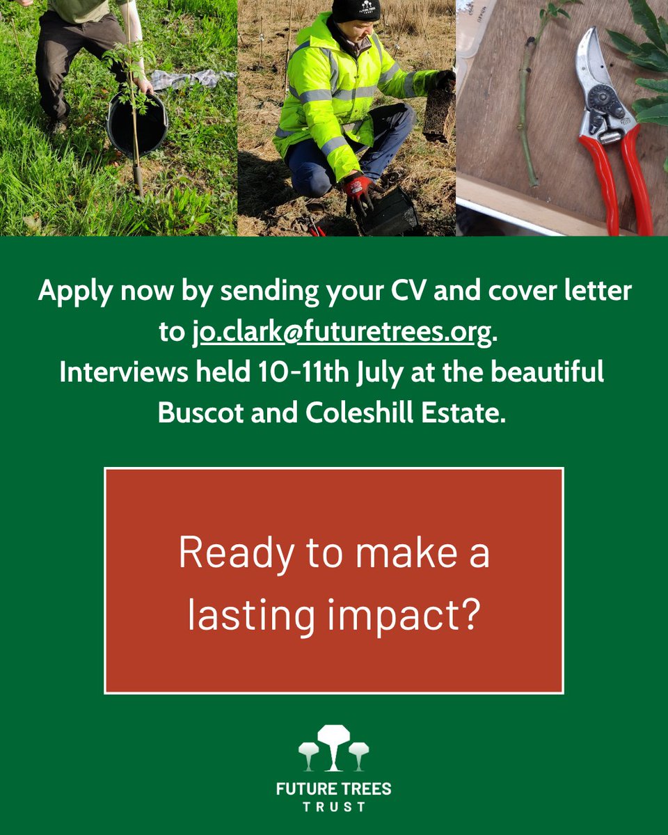 FutureTreesUK's tweet image. 🚨 Job Opportunity: Senior Researcher – Future Trees Trust
Are you ready to lead impactful research in forest genetics and tree improvement? We’re seeking a dynamic, experienced researcher to join our team and help shape the future of UK woodlands.
futuretrees.org/jobs/