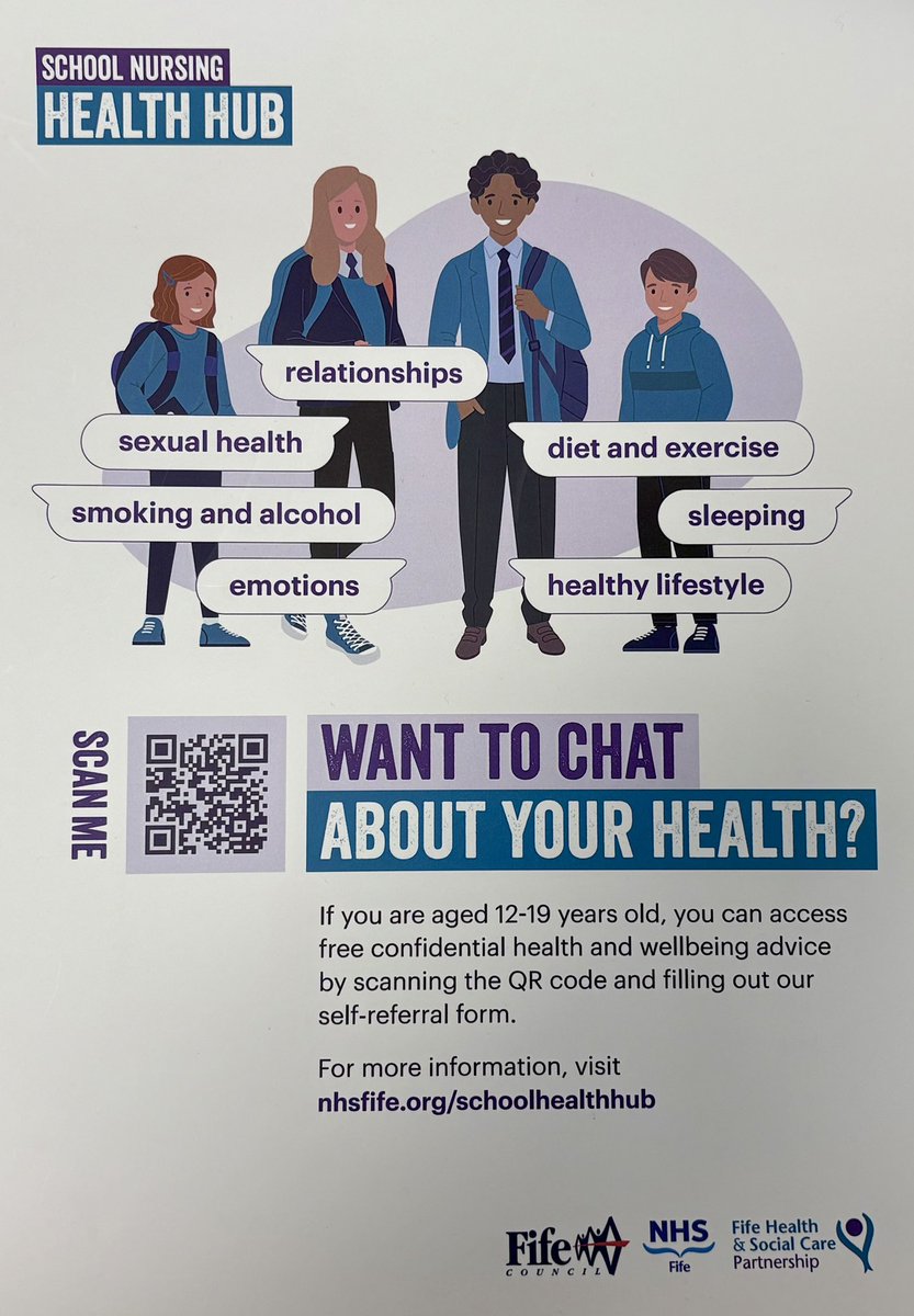 🤝 Partnership Working 🤝 
Great to have Kirsty &amp; Chris from the School Nursing Service <a href="/nhsfife/">NHS Fife</a> with us today, making sure our young people know about all of the services the School Nursing Health Hub have on offer.
#teamBeath
