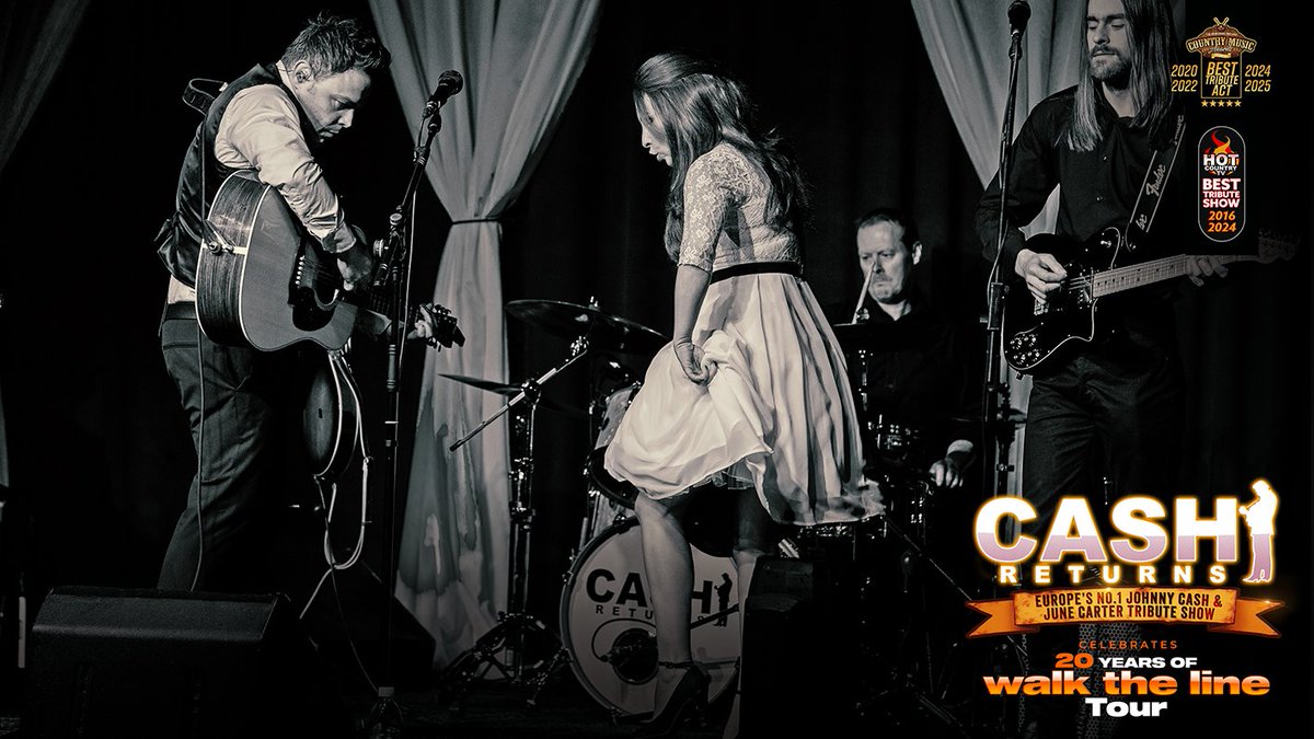 CASH RETURNS - 'I WALK THE LINE'
Friday 5 September    I    8pm

Europe's no.1 Johnny Cash &amp; June Carter tribute 'Cash Returns' are back this Sept to celebrate the 20th anniversary of the box office hit film, 'Walk The Line’.  ON SALE NOW!  GO GO GO ↪ burnavon.com/whats-on/cash-…