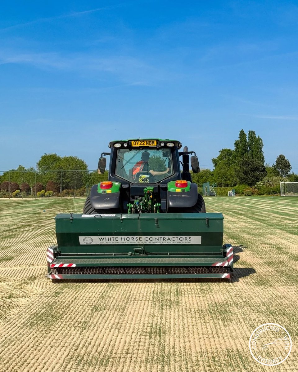 We are reconstructing 2 Hybrid pitches at <a href="/SpursOfficial/">Tottenham Hotspur</a> training ground. Our team have been installing the pitches before stitching by our partners <a href="/GrassMaster1989/">GrassMasterSolutions</a>, ensuring the pitches will be ready for pre-season! 
#Football
#Hybridconstruction
#THFC
#Constructedwithintegrity