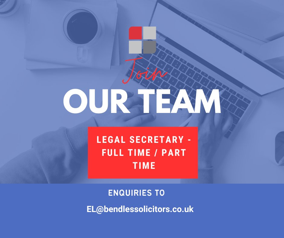BendlesLLP's tweet photo. 📢We're looking for a friendly and helpful secretary to join our Carlisle team! Could this be you?!🫵
Experience in the legal sector isn't necessary, but would be preferred. Full-time and part-time hours will be considered. Find out more here...https://t.co/APIyKQO0UX https://t.co/sZS0uAEas3
