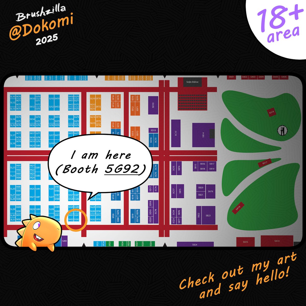 You can meet me at Dokomi 2025! (18+ Area)
I would be happy if you check out my booth and say hello! 😁✨