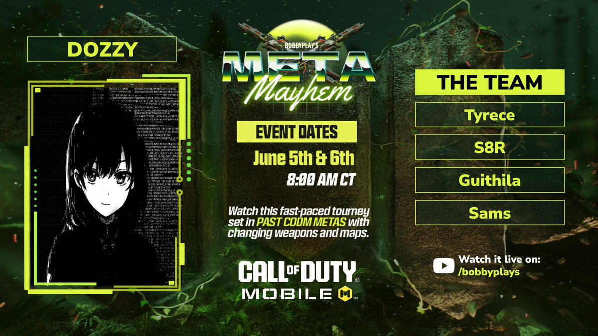 S8ul.Sams (@samsbolte) on Twitter photo This is my team for the meta mayhem tournament hosted by <a href="/RealBobbyPlays/">Bobby Plays</a>. Watch us play live tomorrow at 6:30 IST.
#CODMMetaMayhem #AMPd #PlayCODMobile This is my team for the meta mayhem tournament hosted by <a href="/RealBobbyPlays/">Bobby Plays</a>. Watch us play live tomorrow at 6:30 IST.
#CODMMetaMayhem #AMPd #PlayCODMobile
