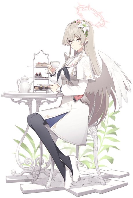 桐藤ナギサ(ブルアカ) 「#原作の隣に自分の絵を貼る ナギサ様」|自來水