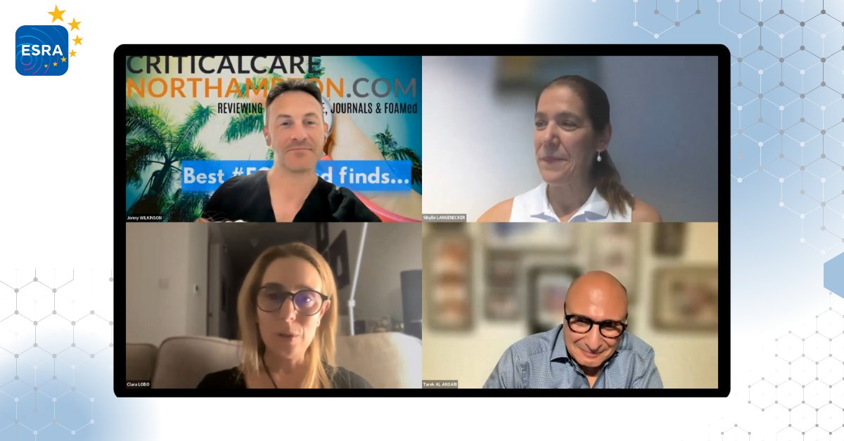 ESRA | European Society of Regional Anaesthesia (@esra_society) on Twitter photo ๐ขThe recording of our latest #ESRAWebinar is now available!
The Bloody Truth: Transfusion Therapy Uncensored
๐ฉโโ๏ธ Chaired by: Sibylle Langenecker & Clara Lobo
๐ค With: Tarek Al Ansari | Jonny Wilkinson | Jerrold Levy
๐ ESRA Members Only
๐ฌ Watch now: academy.esraeurope.org/the-bloody-truโฆ ๐ขThe recording of our latest #ESRAWebinar is now available!
The Bloody Truth: Transfusion Therapy Uncensored
๐ฉโโ๏ธ Chaired by: Sibylle Langenecker & Clara Lobo
๐ค With: Tarek Al Ansari | Jonny Wilkinson | Jerrold Levy
๐ ESRA Members Only
๐ฌ Watch now: academy.esraeurope.org/the-bloody-truโฆ
