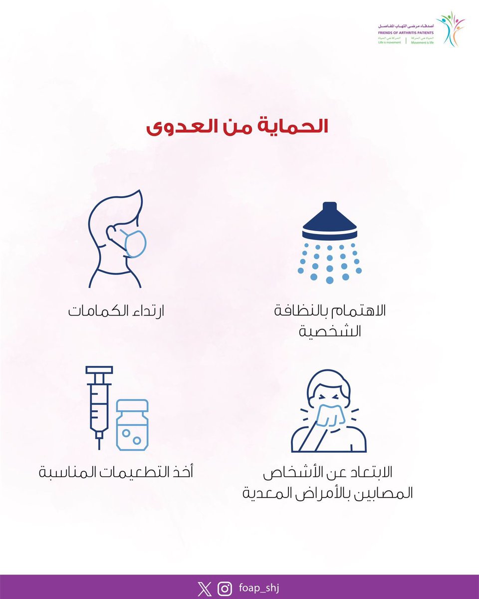 ممكن لمرضى الروماتيزم أداء المناسك بطمأنينة عند اتباع التعليمات الصحيحة!

#الروماتيزم_والحج #جمعية_أصدقاء_مرضى_التهاب_المفاصل