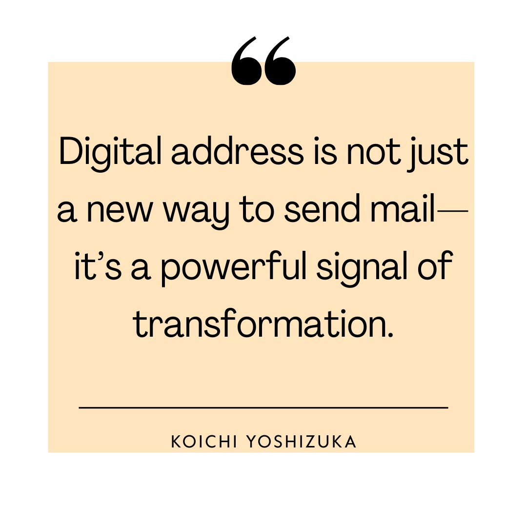 rtm_world's tweet image. Koichi Yoshizuka says, &quot;Japan Post’s Digital Address system may soon become a global benchmark for integrating smart logistics, digital identity, and environmental efficiency.&quot;

What are your thoughts? Comment below.
#digitaladdress   #logistics   #printingdemand
