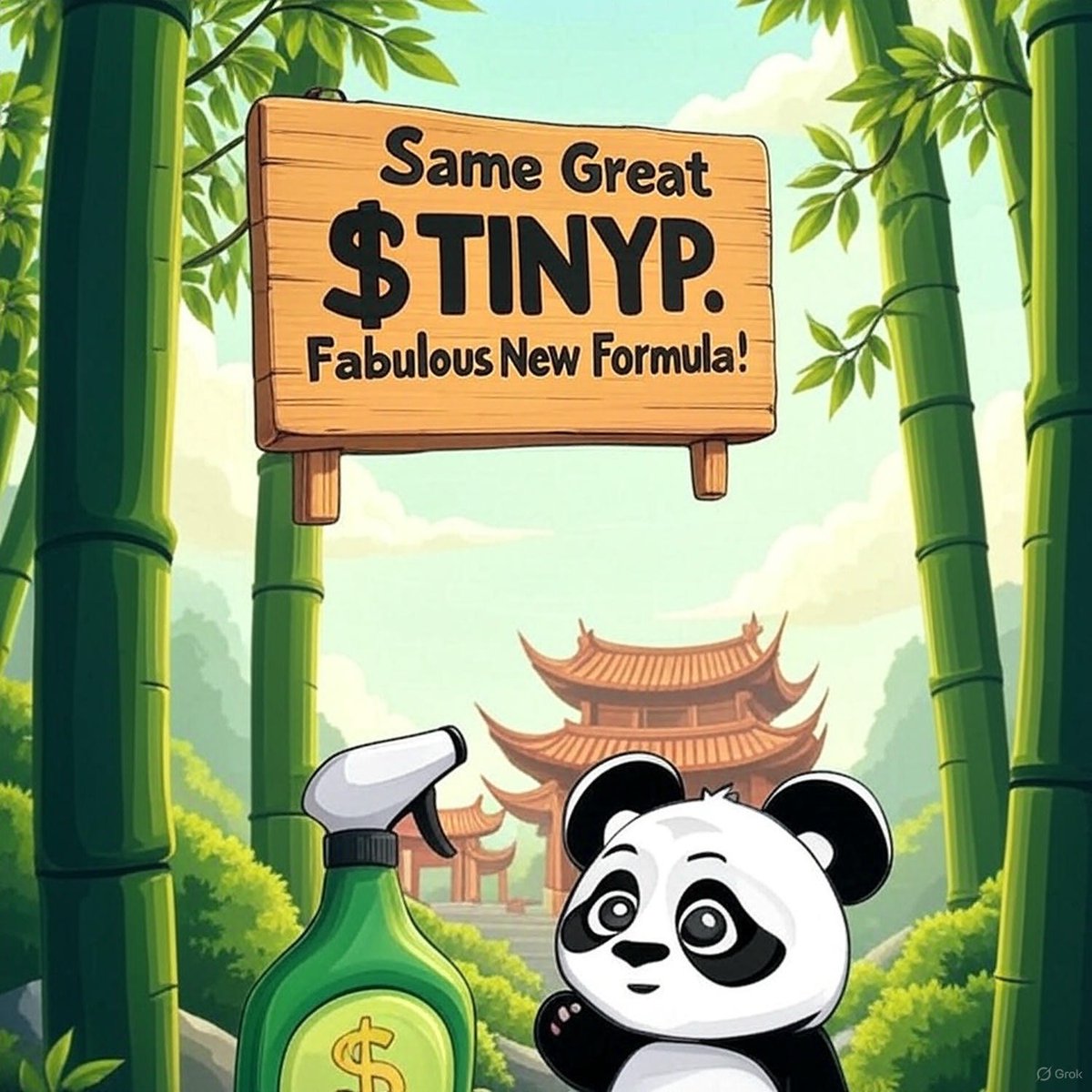 Official_TinyP's tweet photo. $TINYP Satisfaction!
$TINYP is back with a NEW formula—
✅ 80% community
✅ 10% memes
✅ 10% unhinged panda magic
🤖 No bots.
💰 No VC.
🪤 No celebrity rug pullers.
Just real degens doing weird stuff onchain.
Order now and receive an imaginary bamboo staff!
#TINYP #Degen #BaseChain #CryptoComedy