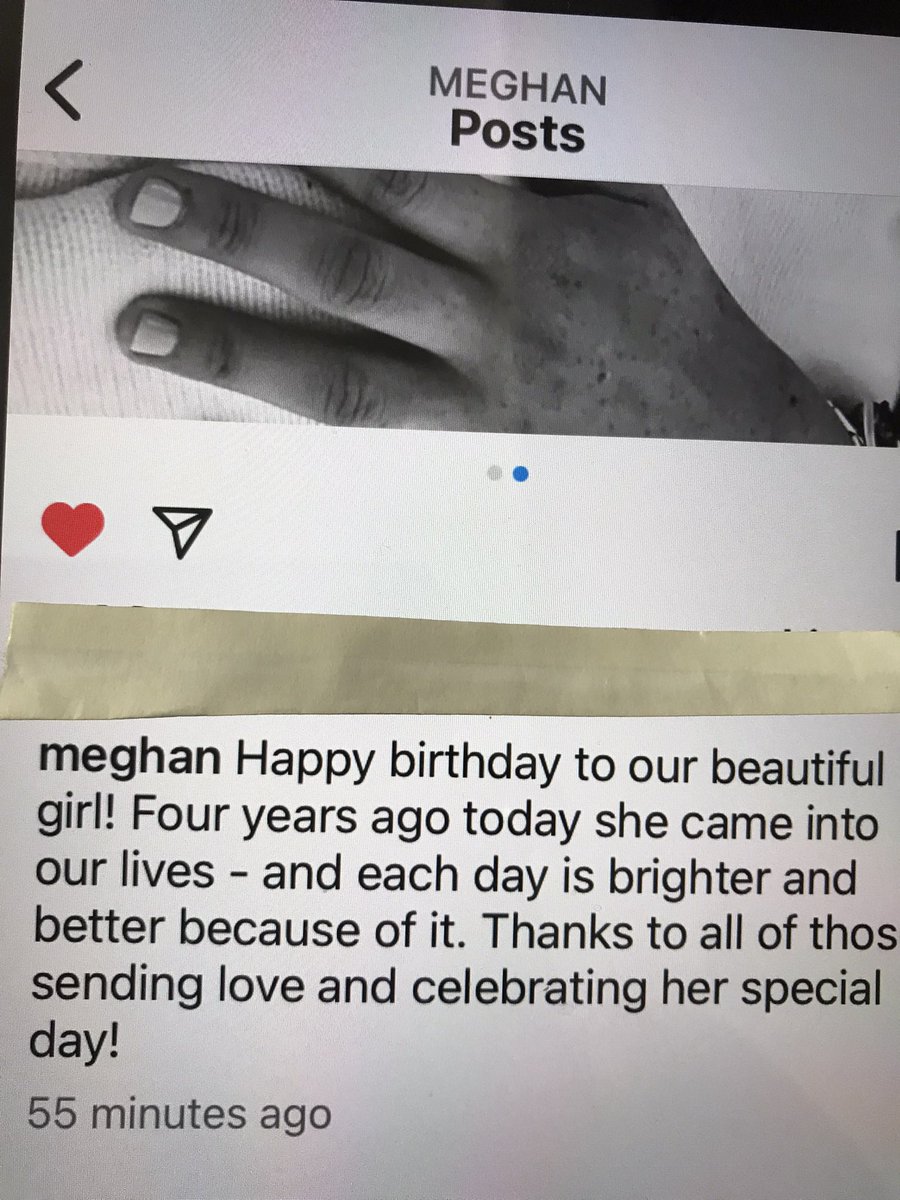 From Meghan’s Instagram 

Wishing their beautiful girl Happy Birthday 4 Today 🎂 

#HappyBirthdayPrincessLilibetDiana 🥳🥰 🎂