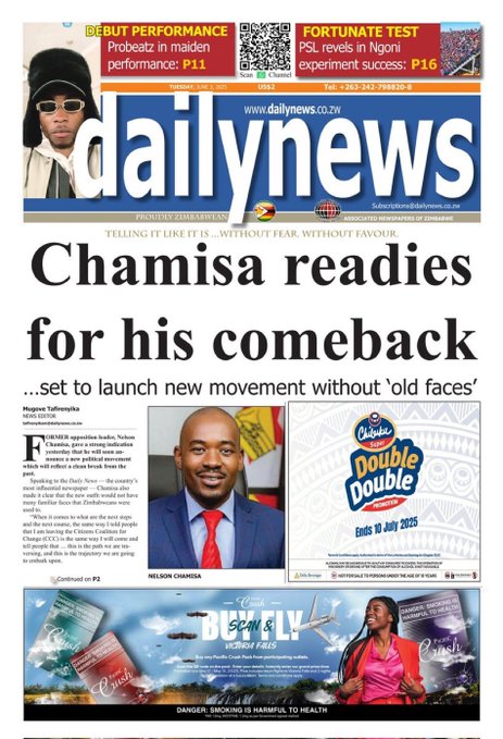 FavourMatenga's tweet photo. DESPERATION: This guy is just desperate to be politician when his leadership of the @MDCAllianceZW &amp; the @CCCZimbabwe demonstrated that he was not cut out to be one. He is just a rhetorician &amp; not a politician. He can form another party but his &amp; its fate won't be any different. https://t.co/jtJe88Un7M