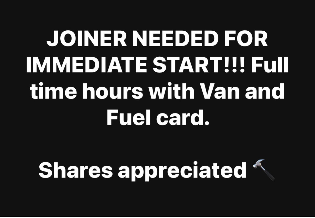 Get in touch if interested. Re posts appreciated. 👍