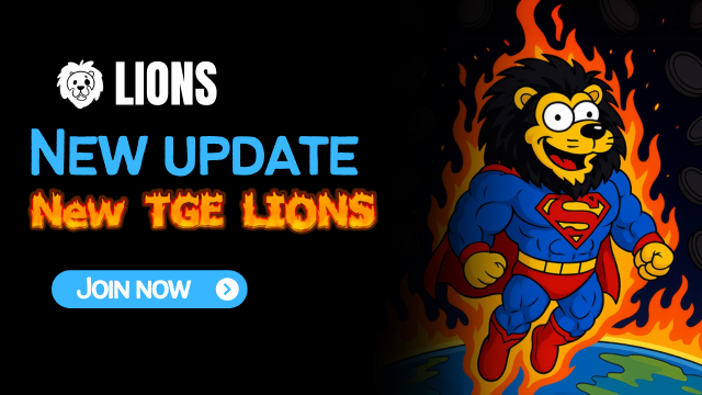 🔈 The new TGE version of LIONS is now live! ↗

Roarrr, lions!😊 The new LIONS has officially launched, keep accumulating $LIONS! Don’t miss the final moments to get in!😼

⭐ The new TGE version LIONS:

🚀 TGE snapshot countdown is now LIVE!
📊Real-time display of total