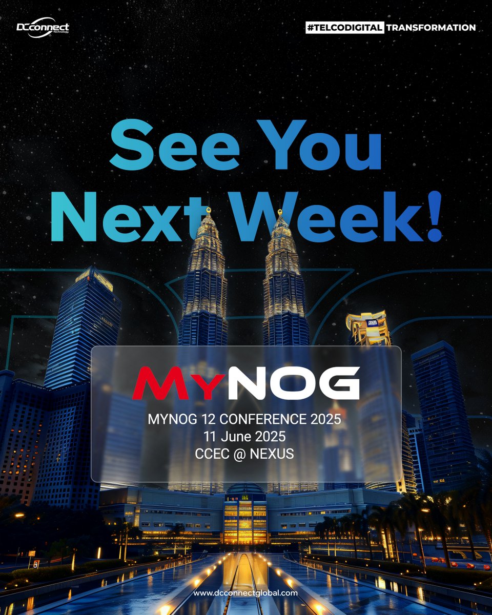 DCConnectGlobal's tweet image. We’re all set to head to MYNOG next week!

We can’t wait to catch up with everyone there and hear your thoughts.

#DCConnect #DCGateway #Wholesale #InstantDIA #Telco#Telecommunication #NaaS #DataCenterInterconnection#IPTransit #CloudConnect #DigitalTransformation