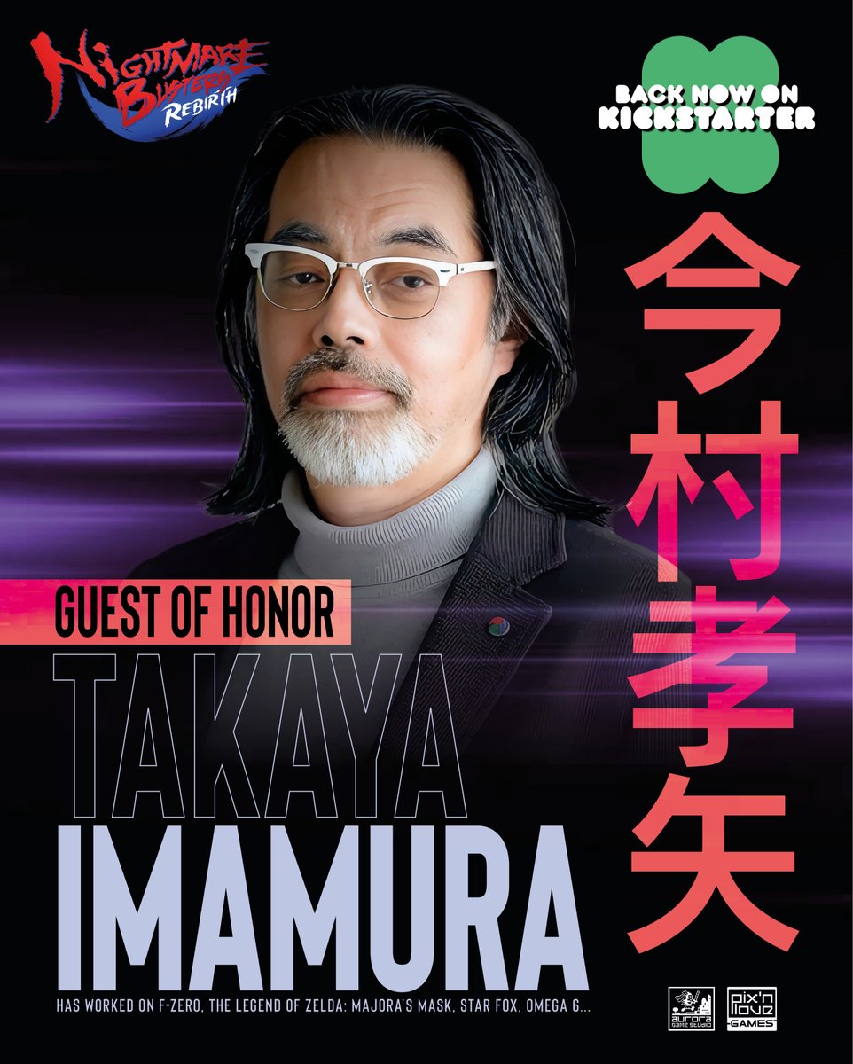 pixnlove_games's tweet image. Majora&apos;s Mask, F-Zero, Star Fox... After 30 years at #Nintendo, the legendary artist Takaya Imamura (@ima_1966) is giving us the incredible honor of joining the Nightmare Busters Rebirth adventure with the design of an all-new boss! 🤩

Join the project 👇
kickstarter.com/projects/pixnl…