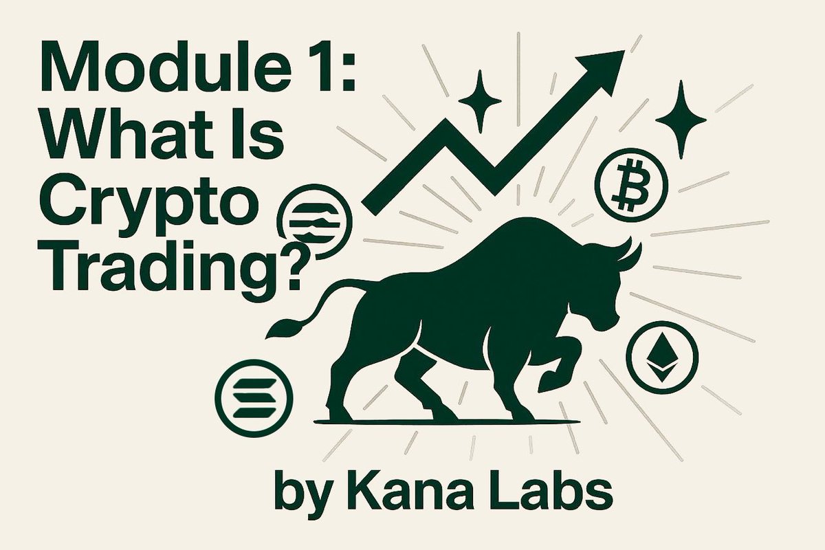 ashelagido's tweet image. KANA LEARN PROGRAM SUMMARY.
Crypto onboarding essentials,
#Module 1, What is crypto Trading?👇
Trading is the act of buying or selling something to profit from price changes. 
People engage in trading to learn patterns, read charts, and use tools, even though it can be chaotic.