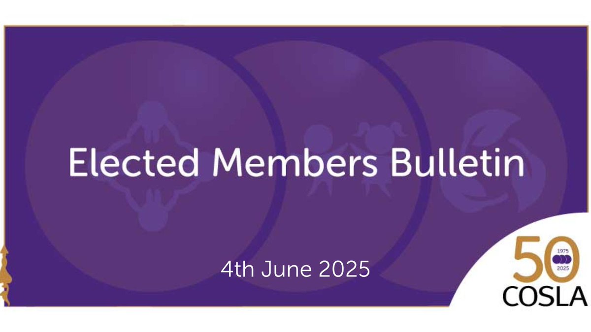 COSLA (@cosla) on Twitter photo COSLA's email bulletin for Elected Members has been published! In this issue:
🟣First Minister Visit to Verity House
🟣Civility in Public Life Roundtable
🟣Ukrainian Mayors Delegation
...and much more!
🔗mailchi.mp/cosla/cosla-em… COSLA's email bulletin for Elected Members has been published! In this issue:
🟣First Minister Visit to Verity House
🟣Civility in Public Life Roundtable
🟣Ukrainian Mayors Delegation
...and much more!
🔗mailchi.mp/cosla/cosla-em…