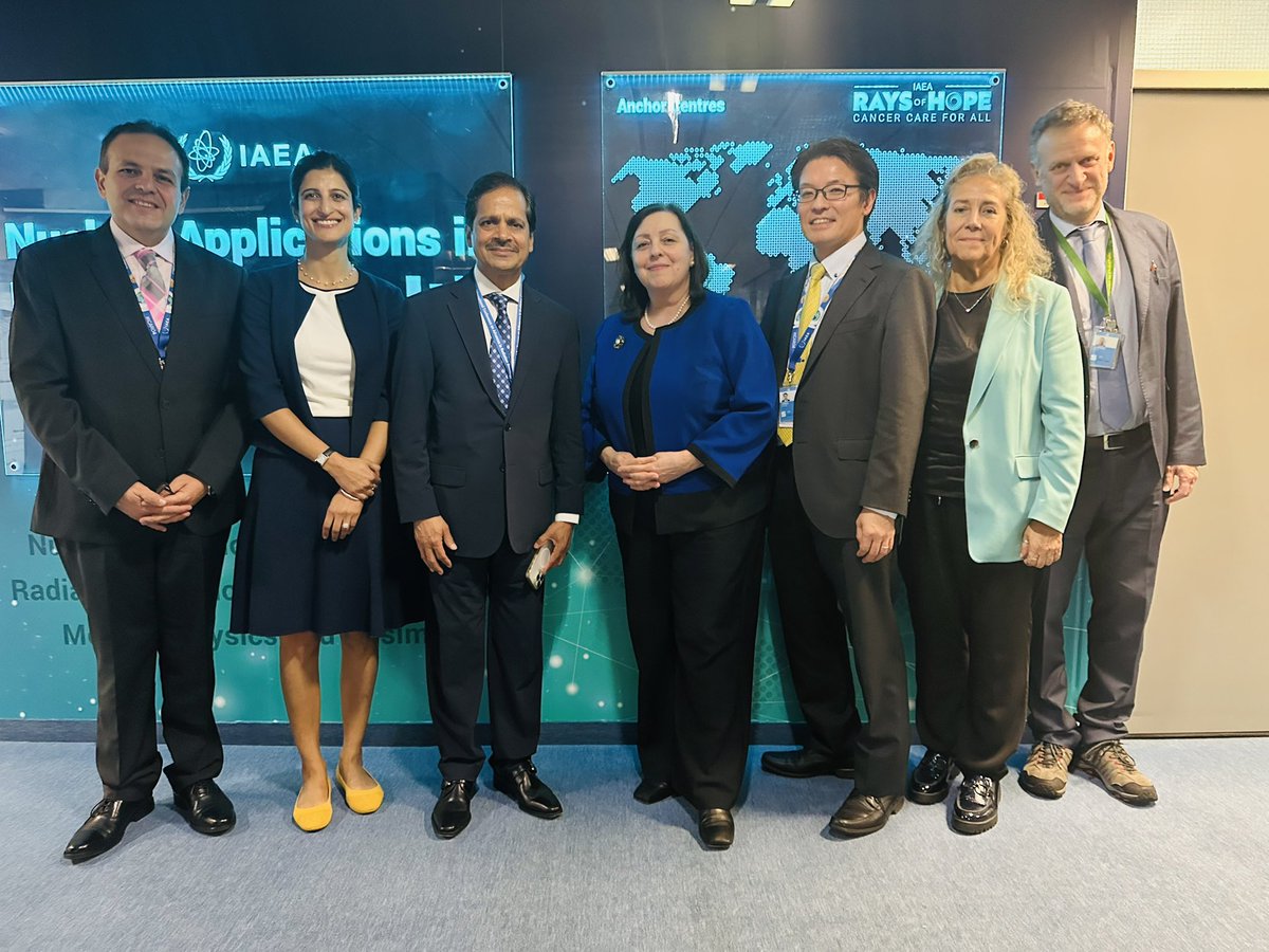 TamerRefaatMD's tweet image. Great meeting with @iaeaorg  NAHU leadership alongside Dr. Vivek Kavadi (@ASTRO_org CEO) &amp;amp; Dr. Surbhi Grover to build on the ASTRO–IAEA MOU. Grateful to Dr. @MayWahab1 &amp;amp; her team. Excited to expand collaboration &amp;amp; advance equitable #RadOnc care globally. #GlobalOncology