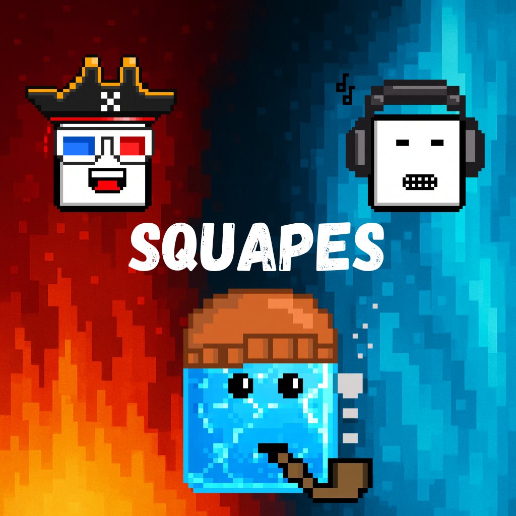 GIVEAWAY ALERT ✨️

Pixels have always been squares.. It's time for Squares to be Pixels.

Mint price: GTD - Free 
WL - Free 
Public - 2 Ape

10 Wl up for grabs

-Like and RT
-Follow: <a href="/SquapesOnApe/">SQUAPES</a> <a href="/Danko_ho/">Danko🍌𖤍</a> <a href="/yucai_yu/">ＹＵ ＣＡＩ</a>
-Tag 3 friends 
-Drop apechain wallets 

Goodluck 🍦