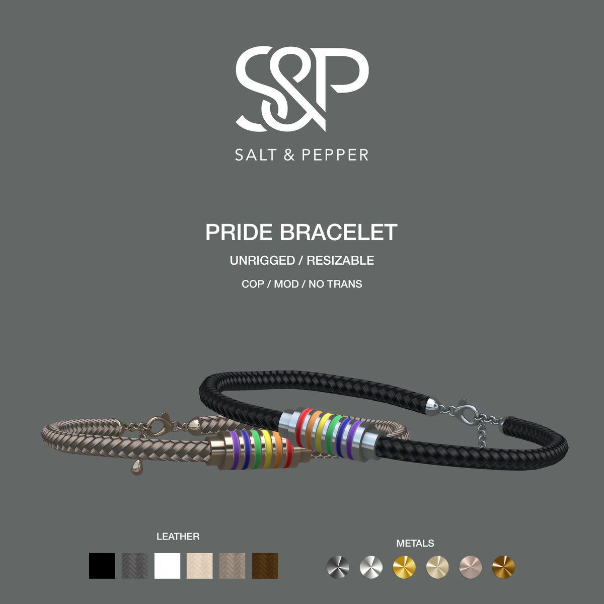 Celebrate Love. Celebrate You.

This bracelet is a small token of love, solidarity, and the beautiful spectrum of identities that make our world brighter.

Happy Pride 🌈

FREE at the mainstore and for 1LS on mp so you also are able to gift it ♥ 

marketplace.secondlife.com/p/SP-Pride-Bra…