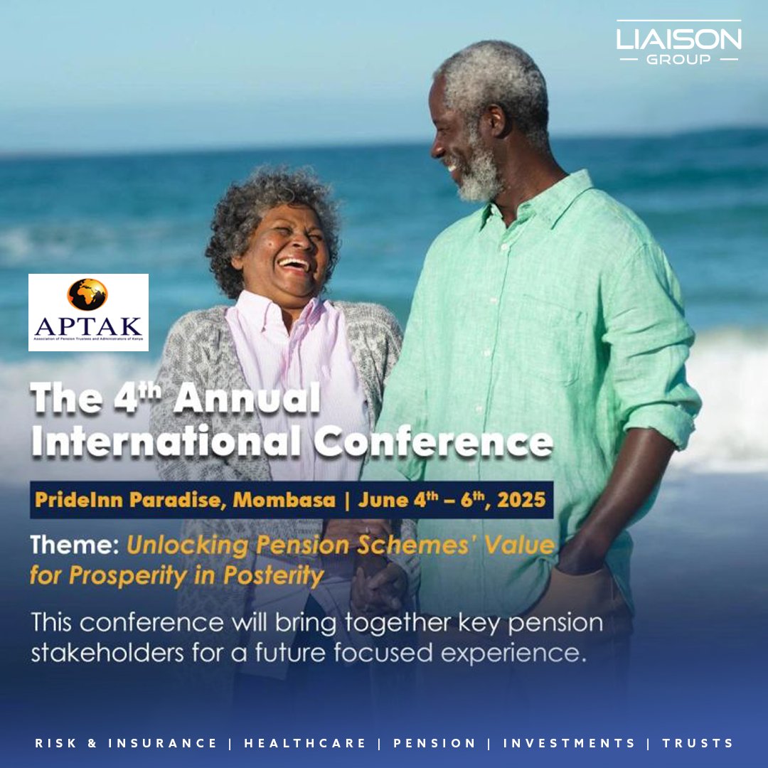 We are proud to be part of the 4th Annual APTAK International Conference, happening 4th–6th June 2025 at <a href="/PrideinnHotels/">Prideinn Hotels & Resorts</a> Paradise Beach Resort &amp; Spa.

We are thrilled to partner with <a href="/APTAK_Kenya/">APTAK KENYA</a> and other industry leaders and experts in shaping the future of pensions and
