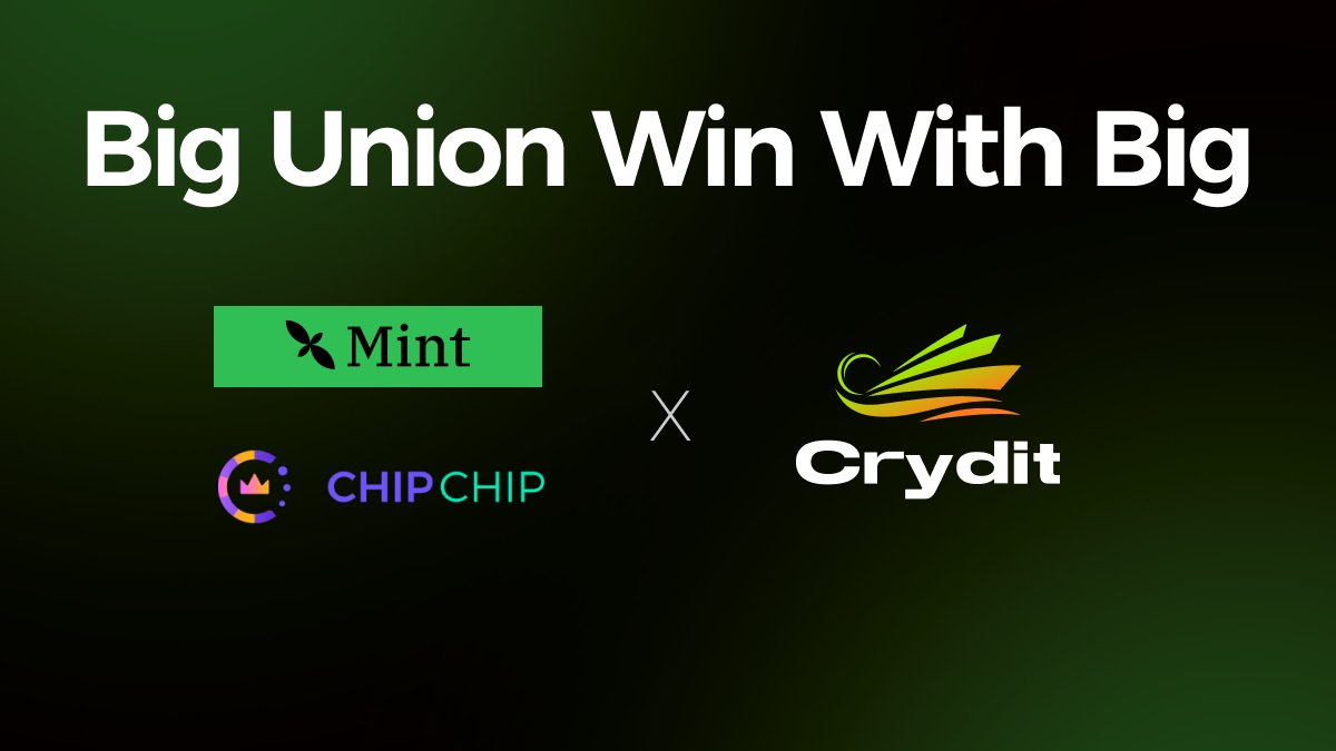 Crydit (@cryditpay) on Twitter photo Crydit Big Union👊
Big Union is Crydit’s first alliance dedicated to #crypto payments.
<a href="/Mint_Blockchain/">Mint</a> & <a href="/chipchipgame/">CHIPCHIPGAME 🏆 No Gamble No Future</a> have joined Big Union – WIN WITH BIG!
As a principal member of both <a href="/Visa/">Visa</a> and <a href="/Mastercard/">Mastercard</a>, Crydit empowers crypto projects and institutions with seamless Crydit Big Union👊
Big Union is Crydit’s first alliance dedicated to #crypto payments.
<a href="/Mint_Blockchain/">Mint</a> & <a href="/chipchipgame/">CHIPCHIPGAME 🏆 No Gamble No Future</a> have joined Big Union – WIN WITH BIG!
As a principal member of both <a href="/Visa/">Visa</a> and <a href="/Mastercard/">Mastercard</a>, Crydit empowers crypto projects and institutions with seamless