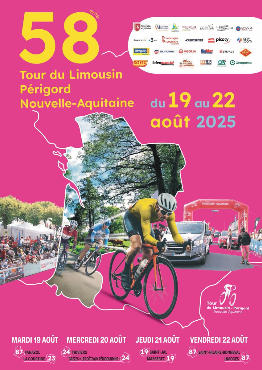[TDL 2025]

‼️ Exclusivité ‼️

Découvrez en avant-première l'affiche du Tour du Limousin - Périgord - Nouvelle-Aquitaine 2025 !! 😍🚴‍♂️

Une réalisation de notre partenaire <a href="/SayToutCom/">SAY TOUT COM</a>  !!

Prêt pour cette 58ème édition ? 😉

#tdl2025 #TourduLimousin