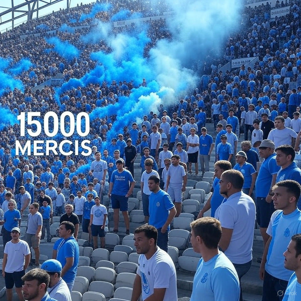 Au fait 1️⃣5️⃣0️⃣0️⃣0️⃣ mercis à celles et ceux qui me suivent.
Des frères du début (#BoycottQatar et la guerre contre JHE) aux nouveaux, les comptes bis de la VenteOM qui m'espionnent et les parisiens qui s'abonnent pour me reprocher de trop parler d'eux.
On continue tous ensemble !