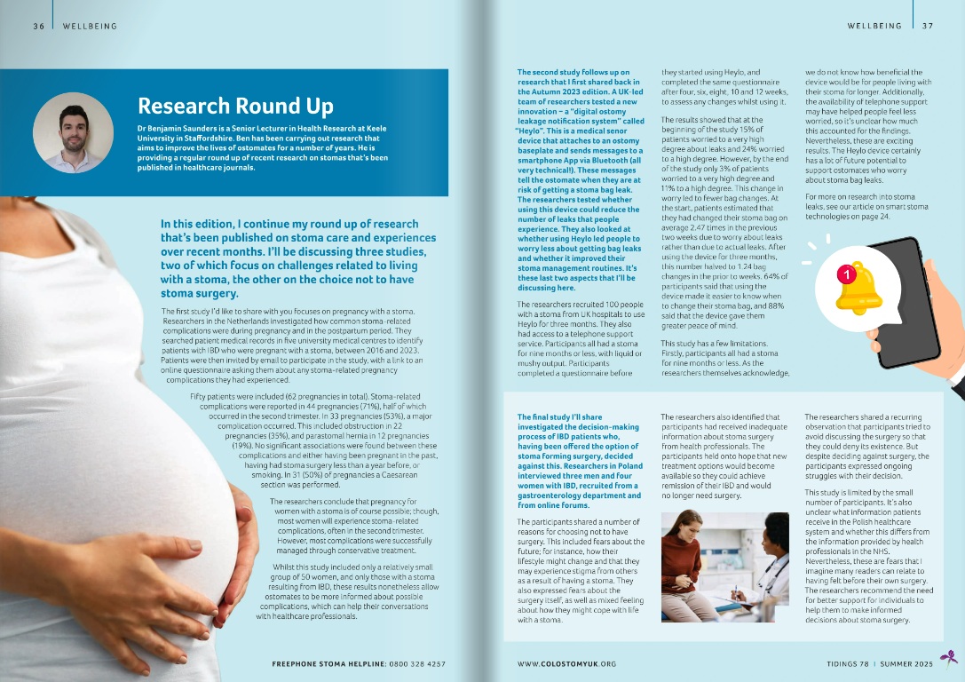 Dr Benjamin Saunders (@bsaunders30) on Twitter photo For anyone who's interested feel free to check out my column in <a href="/ColostomyUK/">ColostomyUK</a>'s Tidings magazine summer edition, giving a round up of recent published research on #stoma #ostomy - colostomyuk.org/support/tiding… For anyone who's interested feel free to check out my column in <a href="/ColostomyUK/">ColostomyUK</a>'s Tidings magazine summer edition, giving a round up of recent published research on #stoma #ostomy - colostomyuk.org/support/tiding…