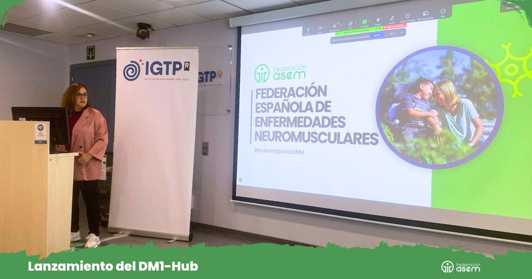 Federacion_ASEM's tweet image. 💬 Nuestra directora, Begoña Martín, participó en el lanzamiento de DM1-Hub, el primer registro nacional de Distrofia Miotónica tipo 1 en España, en el @hgermanstrias .

🤝 Gracias por contar con la voz de Federación ASEM.

#DM1Hub #distrofiamuscular #RedASEM #mueveteporlasENM