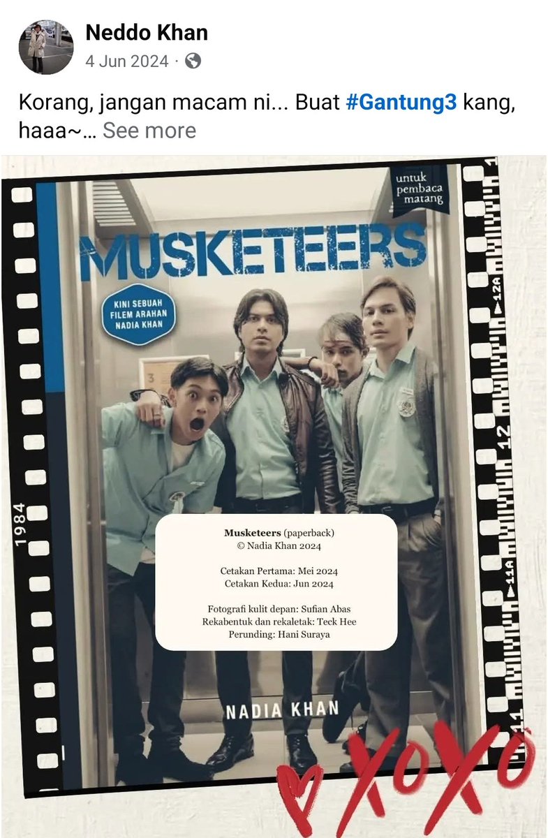 This time last year 🥲

To think I actually did end up writing #Gantung3 which made it to #PBAKL2025's bestsellers chart this year 🥹

And here we are today... a day before GANTUNG: MUSKETEER CODE is about to be released in cinemas nationwide 😭

Life - it's crazy 💙