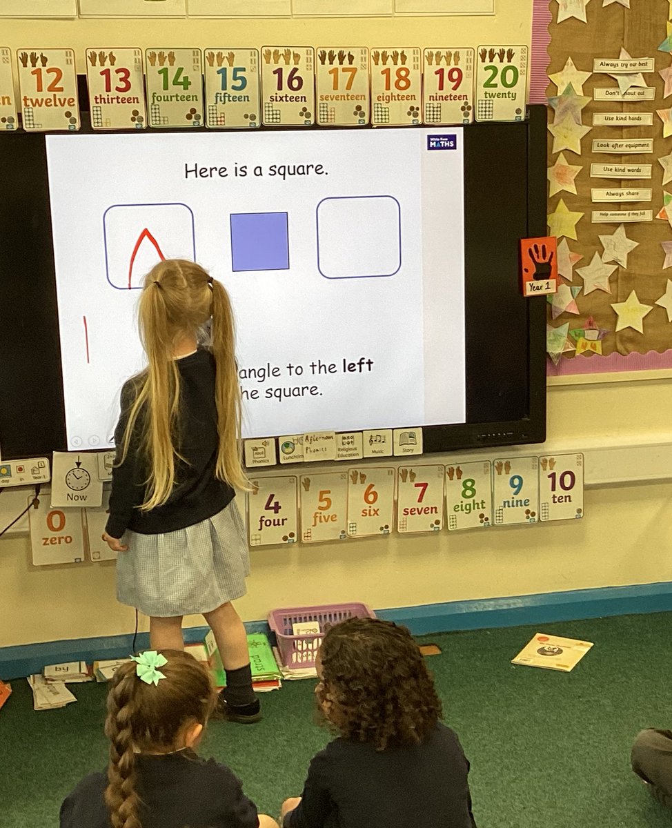 OurLadysCP's tweet image. Year 1 learning about position, left and right in Maths this morning @OurLadyandAllS1 #CatholicLife #MathsInAction