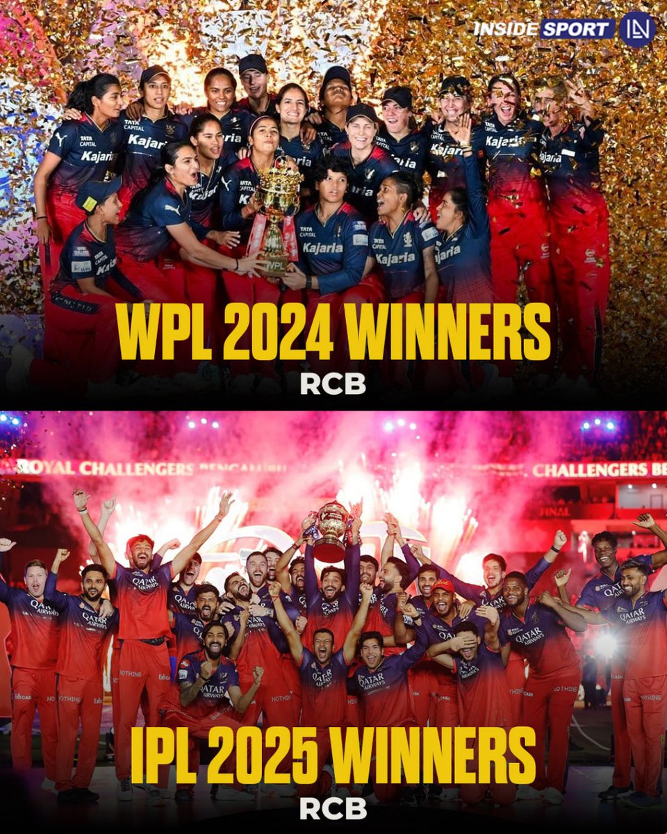 InsideSportIND's tweet image. Back to back for RCB 😍

#WPL2024 #IPLFinal #RCBvsPBKS #ViratKohli𓃵