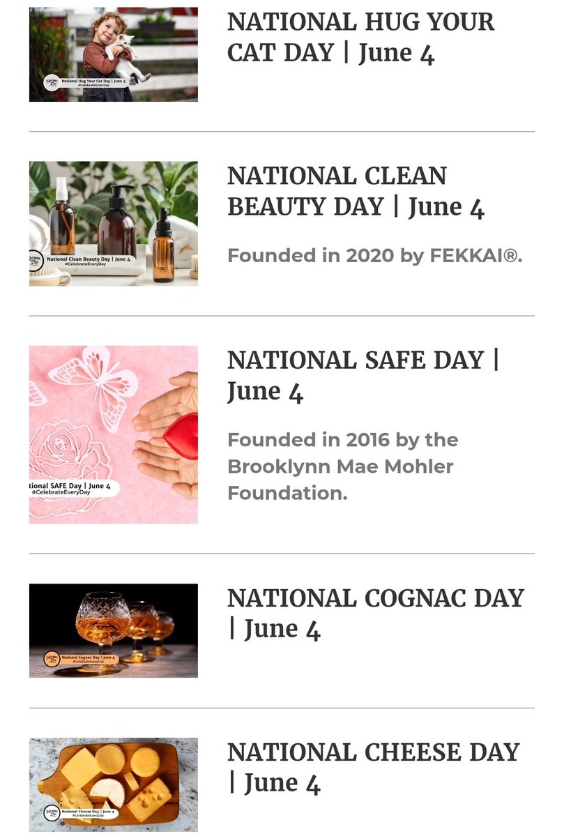 Check out what day(s) are being celebrated. If you need a positive thing to share with others, celebrate one and tag me while doing it so we can infect others with positivity. You and I can bring happiness in this complex world-Iron Sharpens Iron #STRONGERTOGETHER #GANAS
